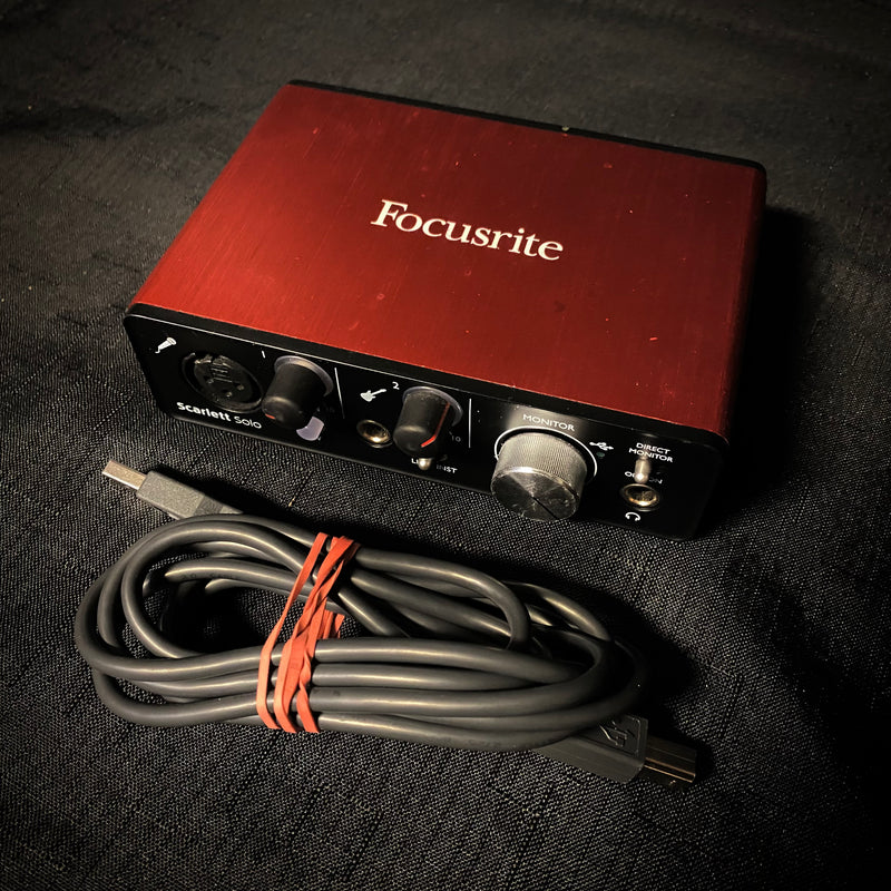 Used Focusrite Scarlett Solo USB Audio Interface 012125