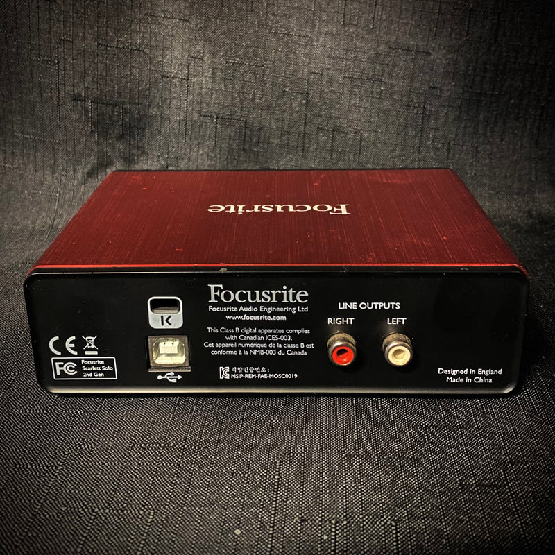 Used Focusrite Scarlett Solo USB Audio Interface 012125