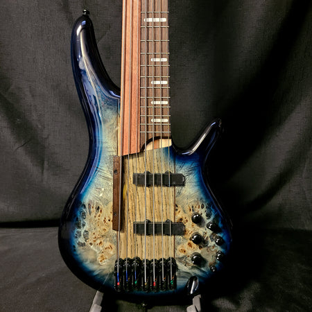 Ibanez SRAS7 7-String Electric Bass - Cosmic Blue Starburst