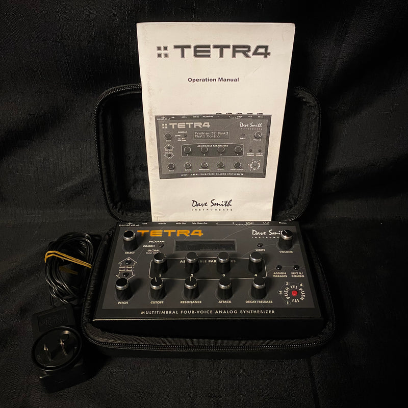 Used Dave Smith Instruments Tetra Desktop 4 Voice Polyphonic Synthesizer w/ Case 012425