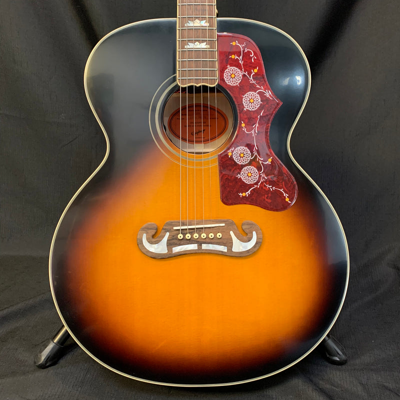 Used Epiphone J-200 Super Jumbo Acoustic Electric Guitar - Aged Vintage Sunburst Gloss 060824