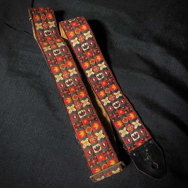 Vintage 1960s Ace Guitar Strap - Xs and Os 122824