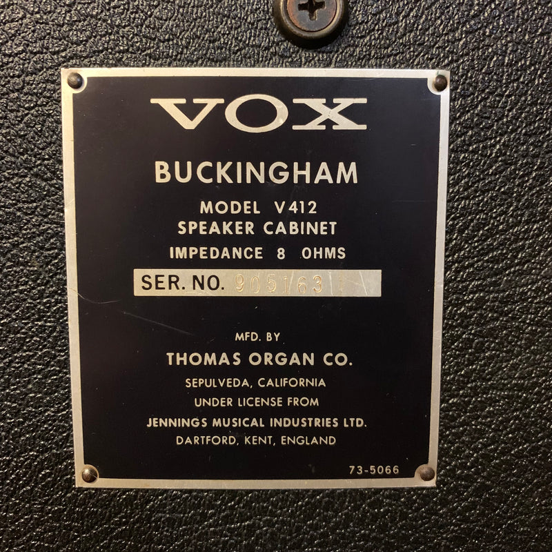 Vintage 1960s Vox V1121 Buckingham 35w 2x12 Piggyback Guitar Amp 030425