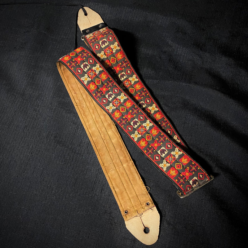 Vintage 1960s Ace Guitar Strap - Xs and Os 122824