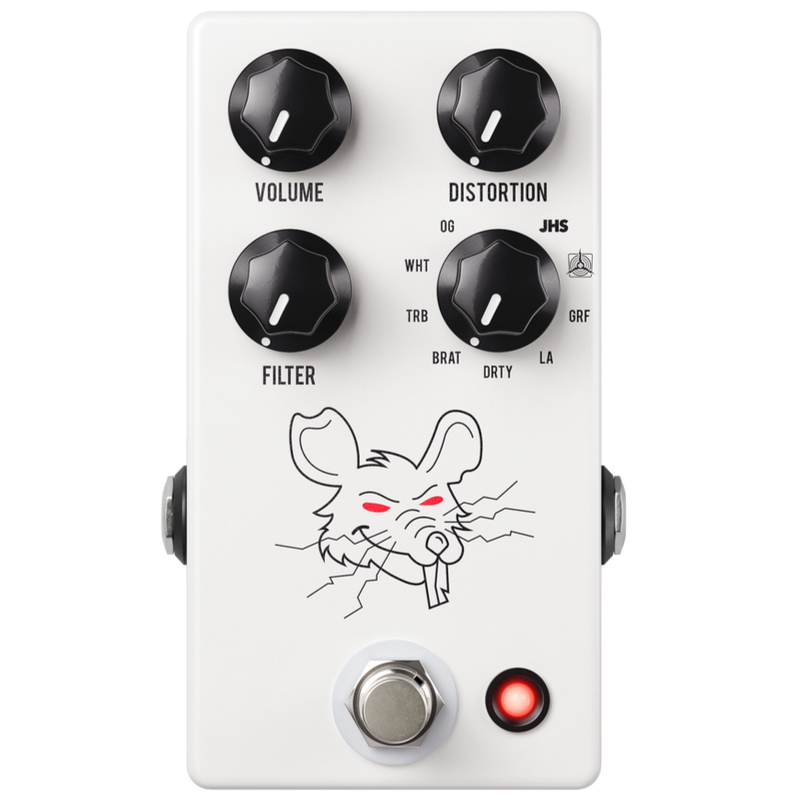 JHS PackRat Distortion Pedal - White