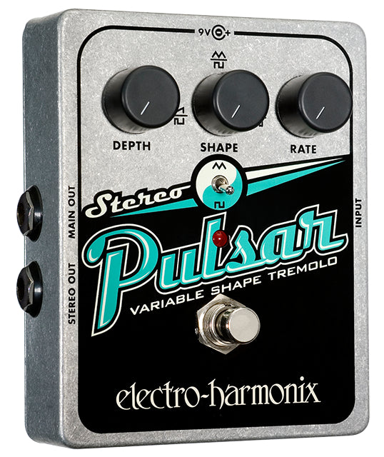 Electro Harmonix Stereo Pulsar Variable Shape Analog Tremolo Pedal