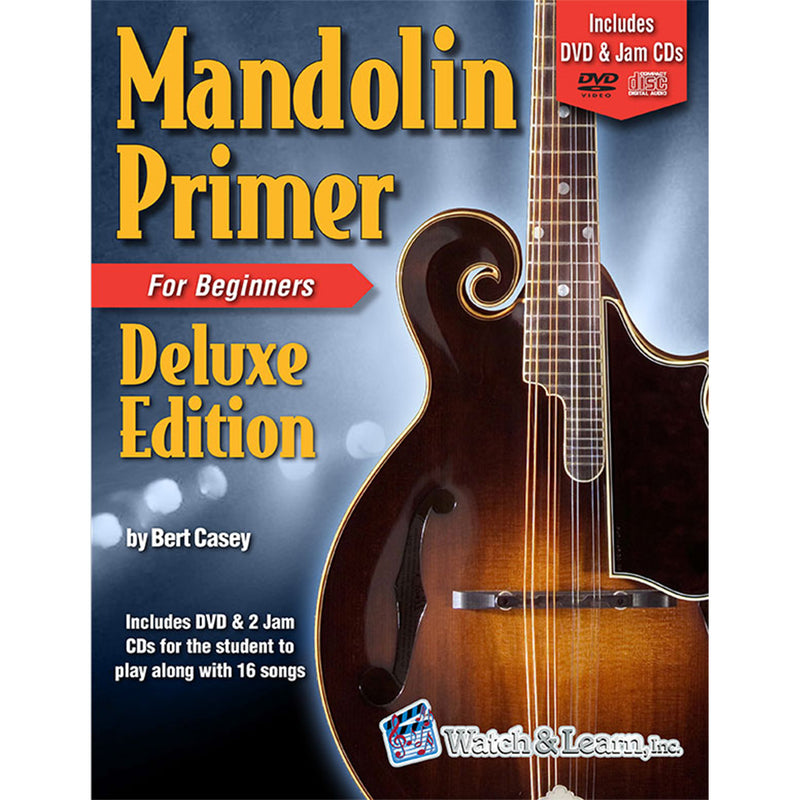 Watch & Learn Mandolin Primer Deluxe Edition Instruction Method with DVD and Jam CDs